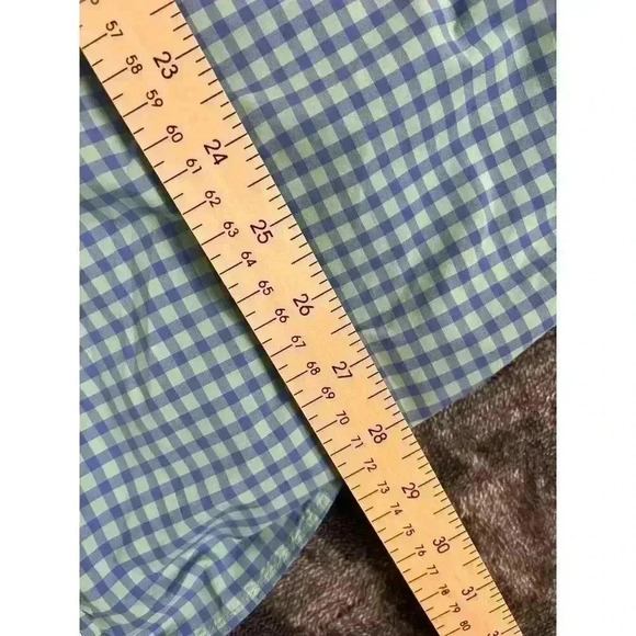 Vineyard Vines Performance Classic Fit Murray Button Up Shirt Men's L Blue Plaid - Picture 7 of 12